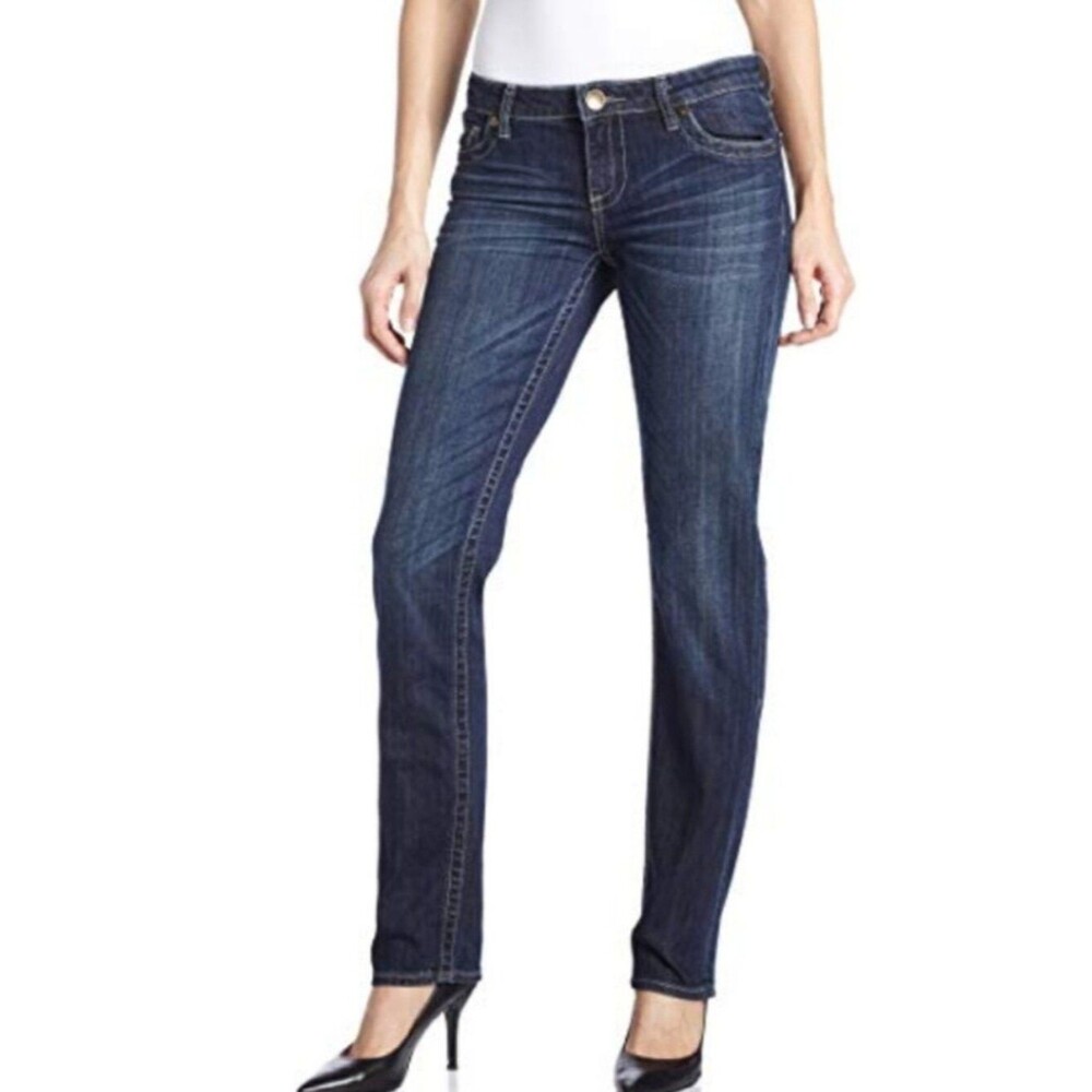 Kut from the Kloth | Stevie Straight Leg Jeans | Medium Dark Wash | 16W